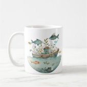 Whimsical Houseboat Kaffeetasse (Links)