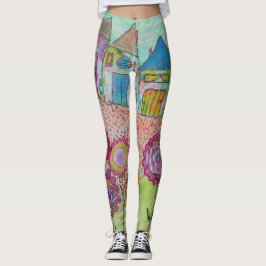 Whimsical Houses Leggings