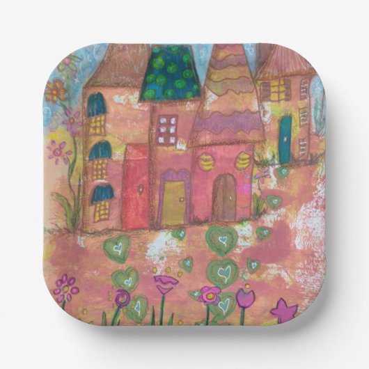 Whimsical Houses Party Teller (Vorderseite)