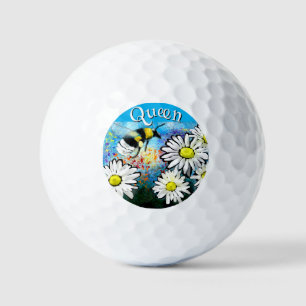 Whimsical Hummel in Gänseblümchen personalisiert Golfball
