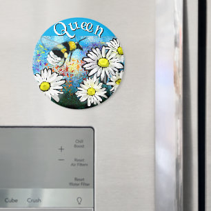 Whimsical Hummel in Gänseblümchen personalisiert Magnet