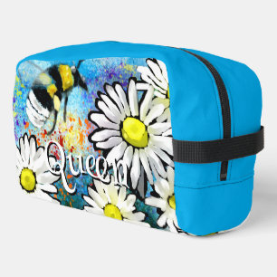 Whimsical Hummel in Gänseblümchen personalisiert Waschbeutel
