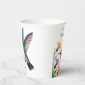 Whimsical Hummingbird Floral Baby Shower Pappbecher (Rechts)