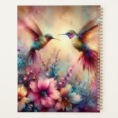 Whimsical Hummingbird Flower Garden Planer (Rückseite)