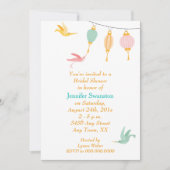 Whimsical Hummingbird Nectar Brautparty Einladung (Vorderseite)