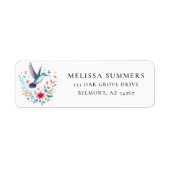 Whimsical Hummingbird Rücksendeadresse (Vorne)