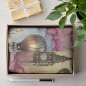 Whimsical Hummingbird Steampunk Flight Decoupage Seidenpapier (Geschenk)