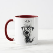 Whimsical Hund HUH! Funny Combo Kaffee Tasse (Links)
