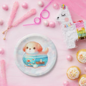 Whimsical Hunde Adventure Birthday Paper Plate Pappteller (Party)