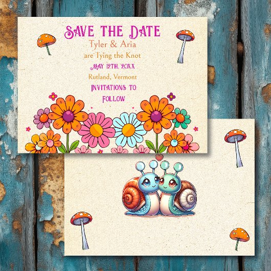 Whimsical Hütte Core Floral Wedding Save The Date