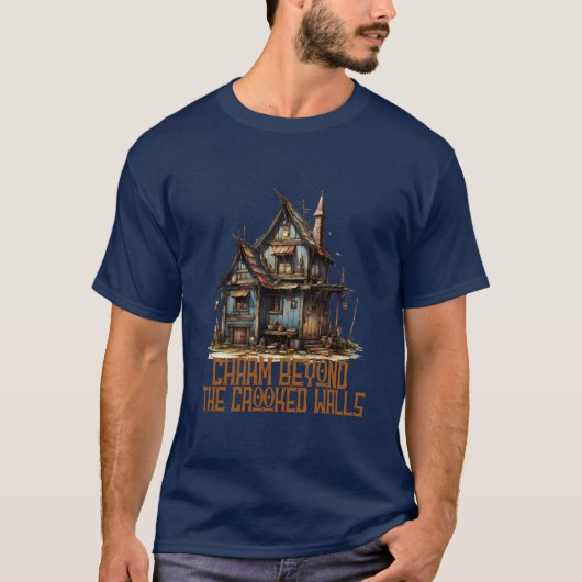 Whimsical Hütte Illustration Idee T-Shirt (Vorderseite)