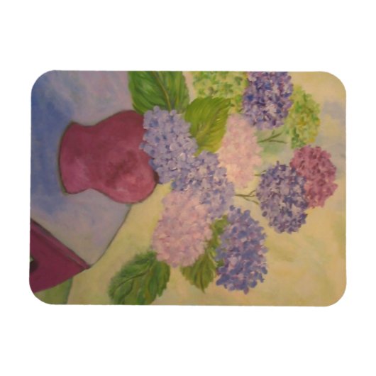 Whimsical Hydrangea Magnet (Horizontal)