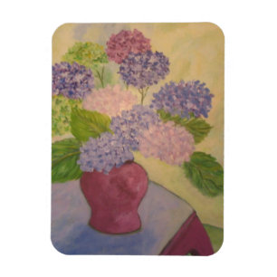 Whimsical Hydrangea Magnet