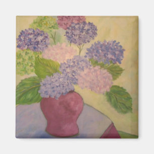 Whimsical Hydrangea Magnet