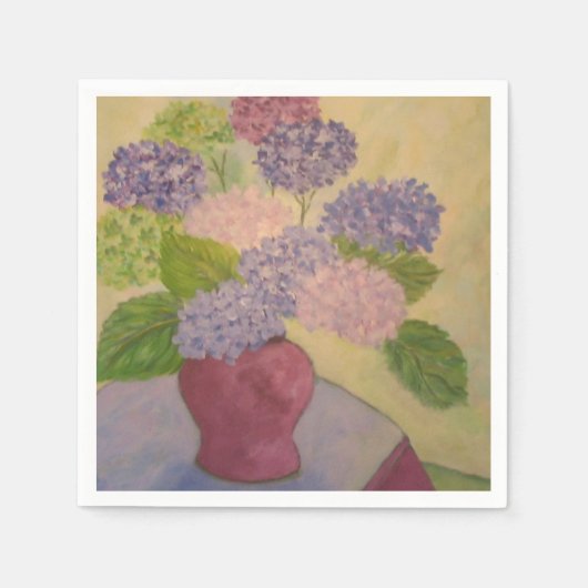 Whimsical Hydrangeas Serviette (Vorderseite)