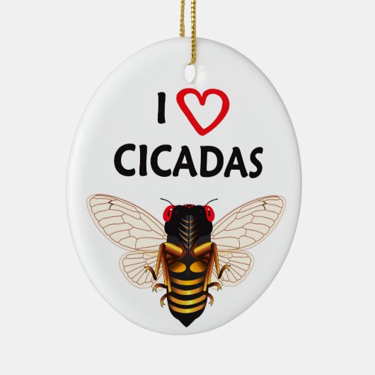 Whimsical "I Liebe Cicadas" Design Ornament (Rechts)