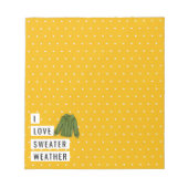 Whimsical I Liebe Sweater Weather Polka Dots Gold Notizblock (Vorderseite)