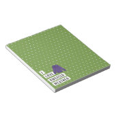 Whimsical I Liebe Sweater Weather Polka Dots Green Notizblock (angewinkelt)