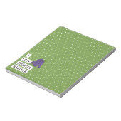 Whimsical I Liebe Sweater Weather Polka Dots Green Notizblock (Rotiert)