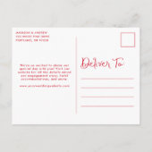 Whimsical Ice Cream Cone Wedding Save the Date Ankündigungspostkarte (Rückseite)