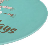 Whimsical Ice Skaten Snowman Anpassbar Schneidebrett (Ecke)