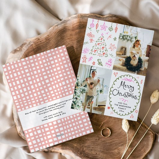 Whimsical Icons Hand Drawn Frohe Weihnachten 2 Fot