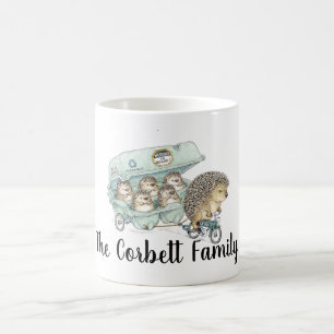 Whimsical Igel Family individuell anpassbar Kaffeetasse