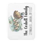 Whimsical Igel Family individuell anpassbar Magnet (Vertikal)