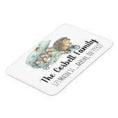 Whimsical Igel Family individuell anpassbar Magnet (Linke Seite)