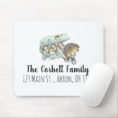 Whimsical Igel Family individuell anpassbar Mousepad (Mit Mouse)