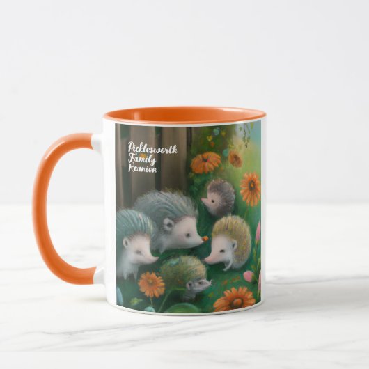 Whimsical Igel Family Picnicken im Garten Tasse (Links)