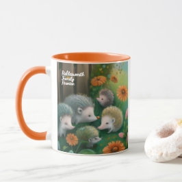 Whimsical Igel Family Picnicken im Garten Tasse