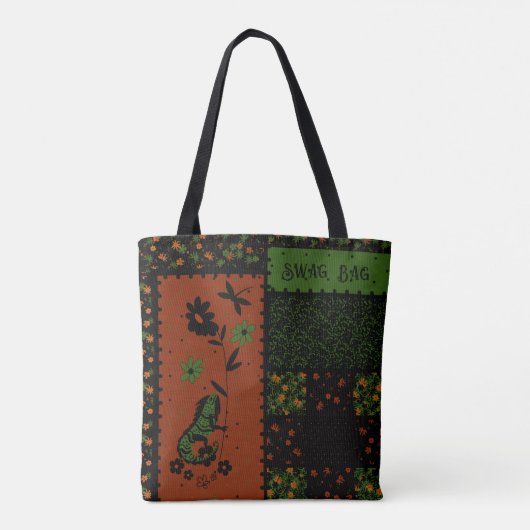 Whimsical Iguana Swag Bag Tasche (Rückseite)