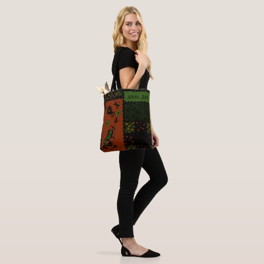 Whimsical Iguana Swag Bag Tasche (Am Model)