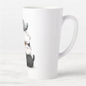 Whimsical Illustration of a Stack of Adorable Cats Milchtasse (Rechts)