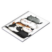 Whimsical Illustration of a Stack of Adorable Cats Notizblock (Linke Seite)
