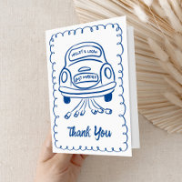 Whimsical Illustriert Car handgezeichnet Fun Weddi