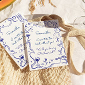 Whimsical Illustriert Doodle Bridesmaid Vorschlag Einladung