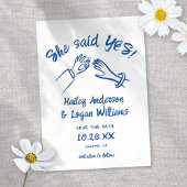 Whimsical Illustriert Niedlich Moderne Fun Hochzei Save The Date