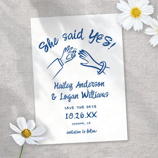 Whimsical Illustriert Niedlich Moderne Fun Hochzei Save The Date