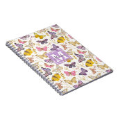Whimsical Imitats Gliitter Butterfells Monogramm N Notizblock (Rechte Seite)