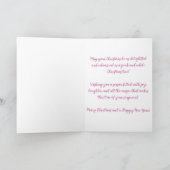 Whimsical Impressionistisch Pink Weihnachtsbaum Feiertagskarte (Innenseite)