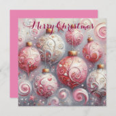 Whimsical Impressionistische Weihnachtsschmuck Pin Feiertagskarte (Vorne/Hinten)