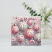 Whimsical Impressionistische Weihnachtsschmuck Pin Feiertagskarte (Stehend Vorderseite)