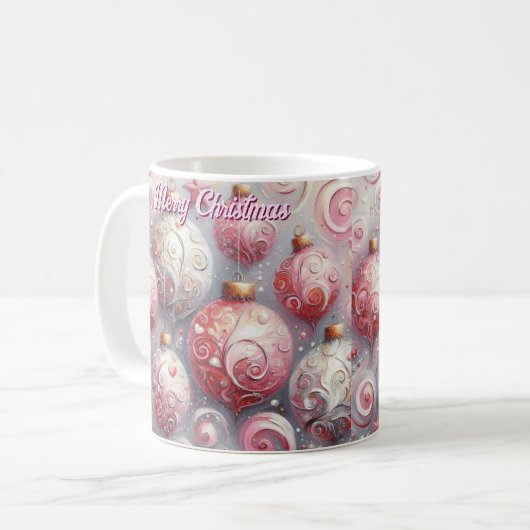 Whimsical Impressionistische Weihnachtsschmuck Pin Kaffeetasse (Vorderseite Links)