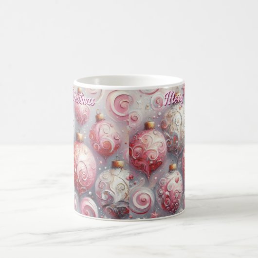 Whimsical Impressionistische Weihnachtsschmuck Pin Kaffeetasse (Mittel)