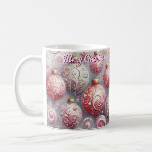 Whimsical Impressionistische Weihnachtsschmuck Pin Kaffeetasse