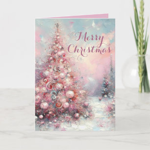 Whimsical Impressionistischer Weihnachtsbaum Feiertagskarte