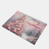 Whimsical Impressionistischer Weihnachtsbaum Fußmatte (Schrägansicht)