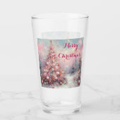 Whimsical Impressionistischer Weihnachtsbaum Glas (Vorderseite)